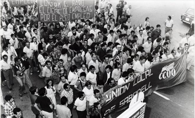 Manifestació del sindicat CCOO. Sabadell