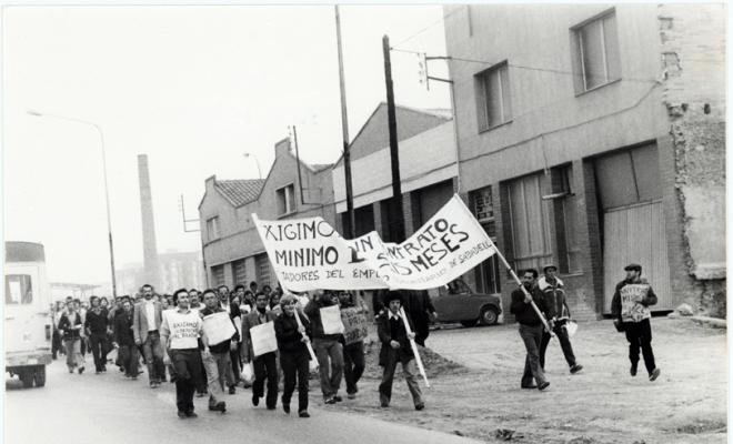 Manifestació de treballadors de l'Empleo Comunitario. Sabadell