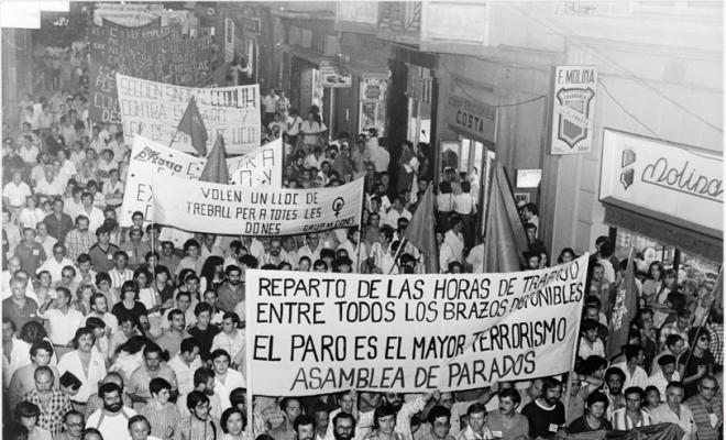 Manifestació contra l'atur. Sabadell