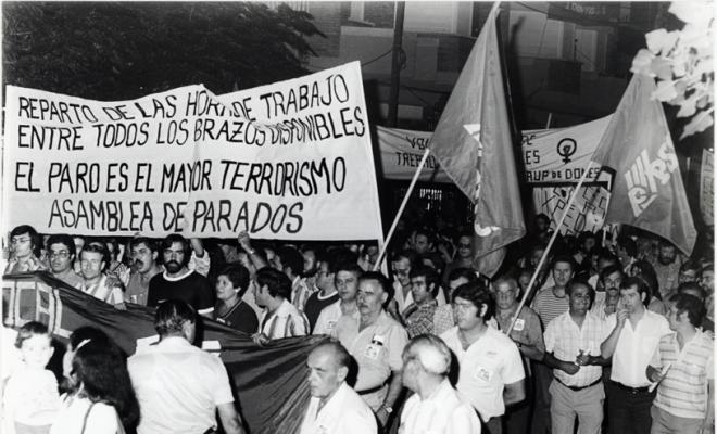 Manifestació contra l'atur. Sabadell