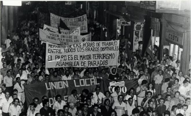 Manifestació contra l'atur. Sabadell
