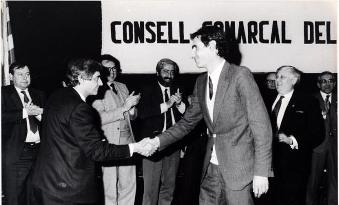 Acte de constitució del primer Consell Comarcal del Vallès Occidental al Teatre Municipal La Faràndula. Sabadell