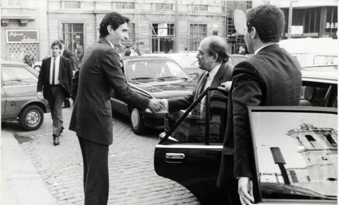 Visita de Jordi Pujol (president de la Generalitat) a Sabadell