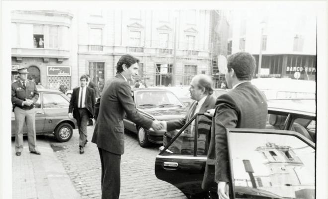 Visita de Jordi Pujol (president de la Generalitat) a Sabadell