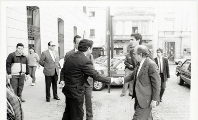 Visita de Jordi Pujol (president de la Generalitat) a Sabadell