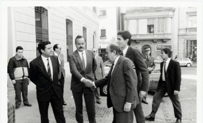 Visita de Jordi Pujol (president de la Generalitat) a Sabadell