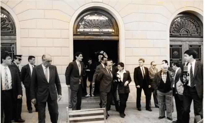 Visita de Jordi Pujol (president de la Generalitat) a Sabadell
