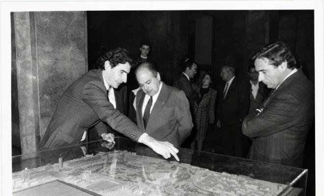 Visita de Jordi Pujol (president de la Generalitat) a Sabadell