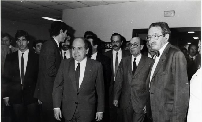 Visita de Jordi Pujol (president de la Generalitat) a Sabadell
