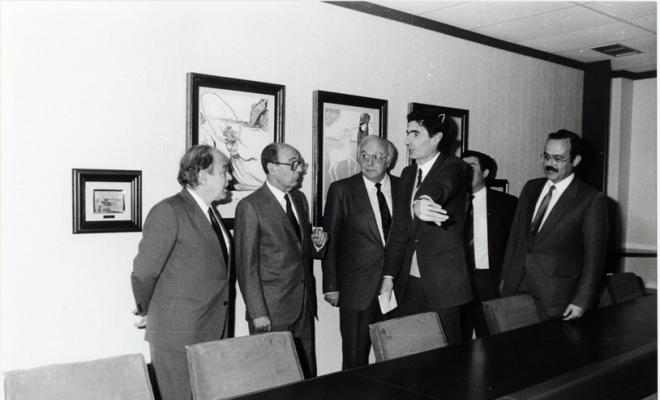Visita de Jordi Pujol (president de la Generalitat) a Sabadell