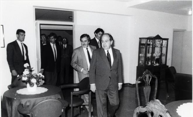 Visita de Jordi Pujol (president de la Generalitat) a Sabadell