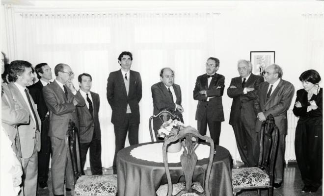 Visita de Jordi Pujol (president de la Generalitat) a Sabadell