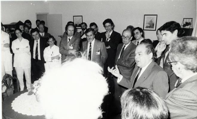 Visita de Jordi Pujol (president de la Generalitat) a Sabadell