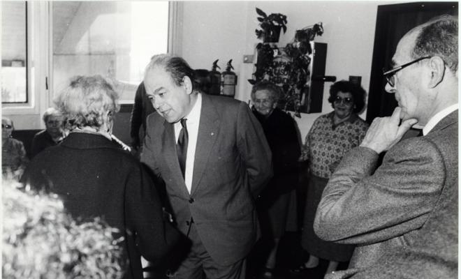 Visita de Jordi Pujol (president de la Generalitat) a Sabadell