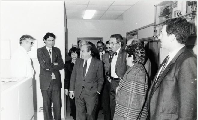 Visita de Jordi Pujol (president de la Generalitat) a Sabadell