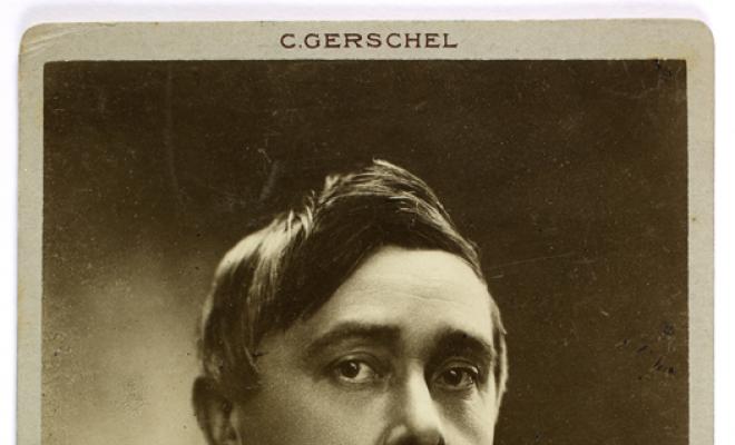 Retrat d'estudi del dramaturg belga Maurice Maeterlinck. París.