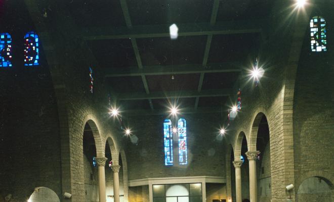 Interior de l'església parroquial del Santíssim Salvador