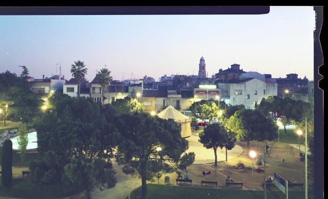 La plaça Marcet de nit