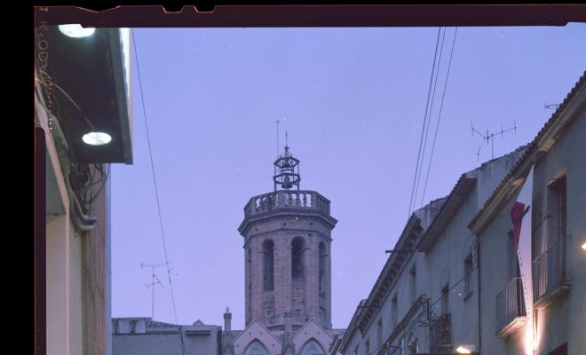 El carrer Sant Quirze de matinada