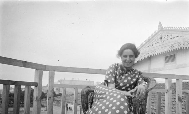 Maria Codina en una butaca