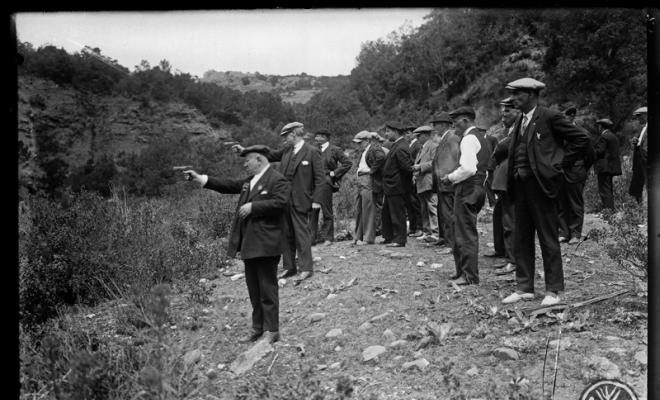 Directius del sometent en pràctiques de tir. Sabadell