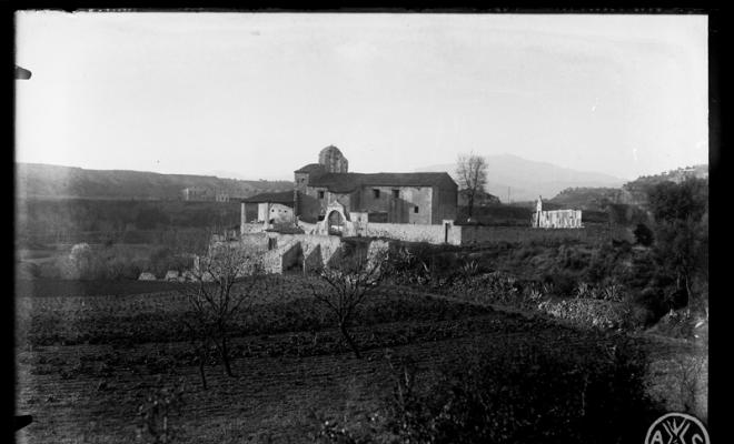 Panoràmica de l'església de Sant Vicenç de Jonqueres. Sabadell