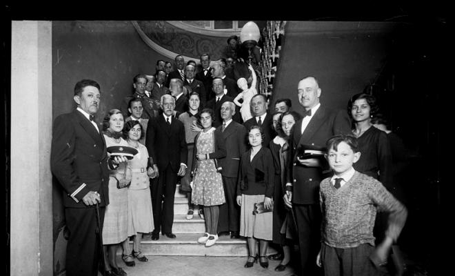 Visita de Francesc Macià i Llussà, persident de la Generalitat, a Sabadell