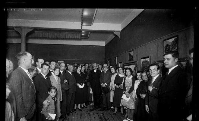 Visita de Francesc Macià i Llussà, persident de la Generalitat, a Sabadell