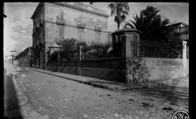 Sabadell. Aspecte parcial de la casa i fàbrica Mateu Brujas