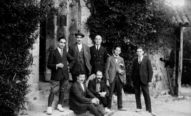 Primera junta d'Art i Arqueologia de l'Acadèmia Catòlica. Sabadell