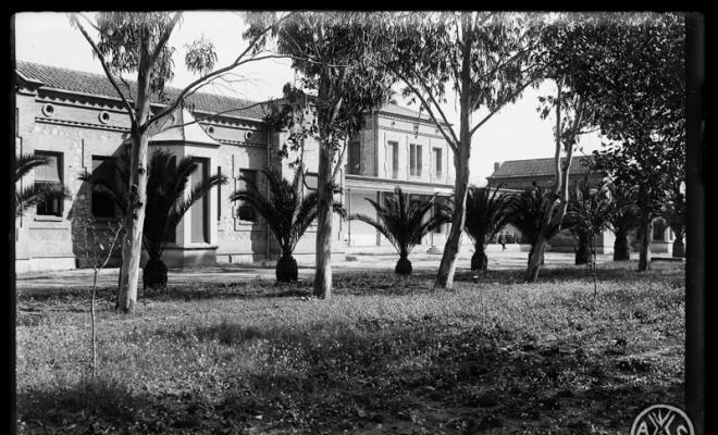 Exteriors de la Clínica de Nostra Senyora de la Salut Eucaliptus. Sabadell