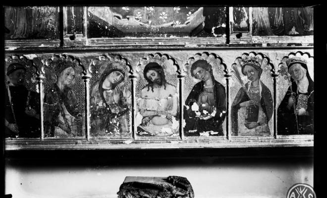 Part inferior del retaule de Tots els Sants al Monestir de Sant Cugat del Vallès