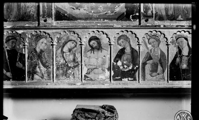 Part inferior del retaule de Tots els Sants al Monestir de Sant Cugat del Vallès