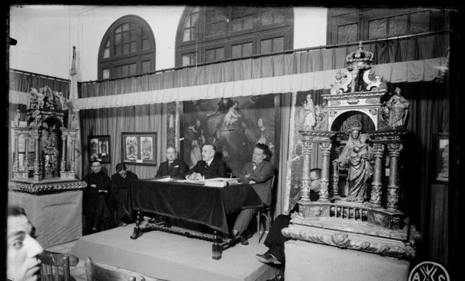 Acadèmia Catòlica. Presidència de l'Acadèmia Catòlica en la clausura de l'exposició Rosariana. Sabadell