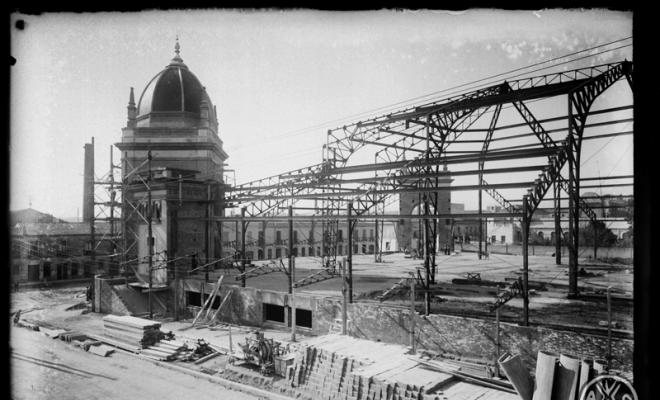 Construcció del Mercat Central. Sabadell