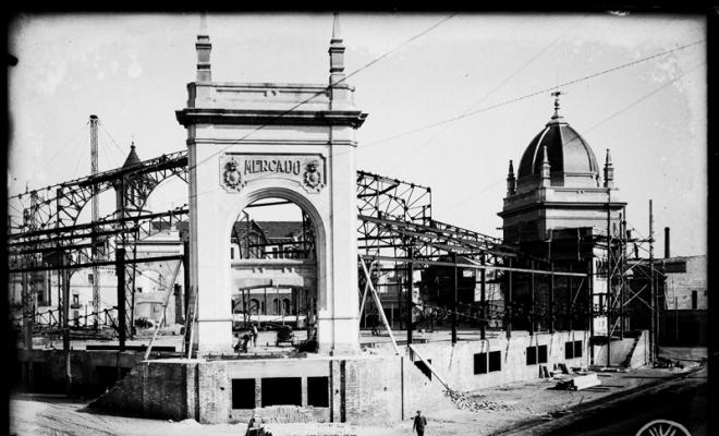 Construcció del Mercat Central. Sabadell