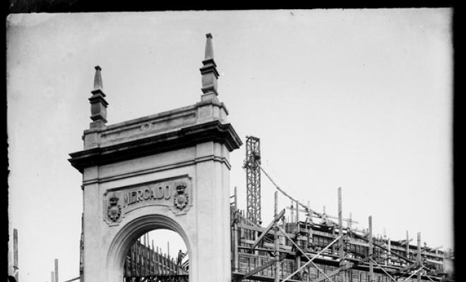 Construcció del Mercat Central. Sabadell