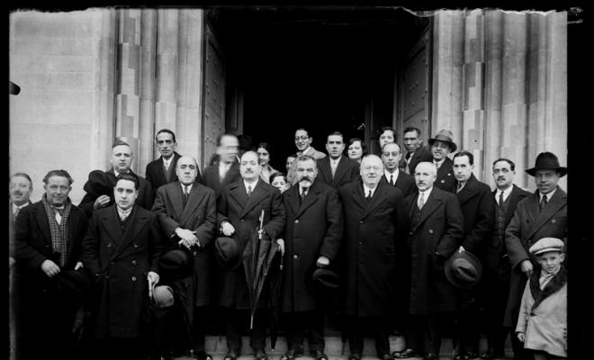 Missa d'acció de gràcies al Santuari de la Mare de Déu de la Salut en motiu de l'obriment de l'Acadèmia Catòlica clausurada per ordre governativa entre el 1924 i 1930. Sabadell