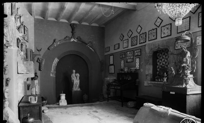 Sala Miquel Carreras a l'inici del Museu d'Història de Sabadell el dia de la seva inauguració. Sabadell