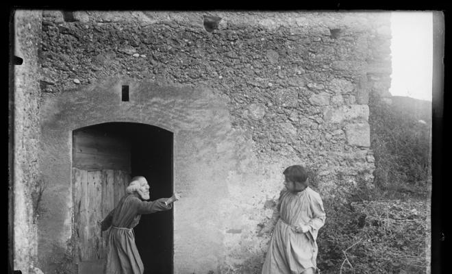 Representació d' Els Pastorets, a la masia de Can Vilar. Sabadell