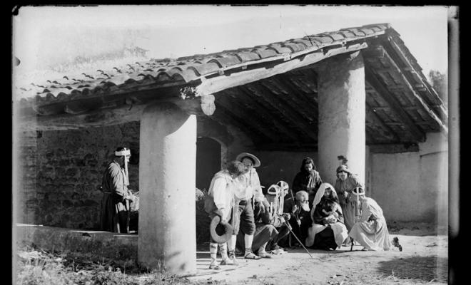Representació d' Els Pastorets, a la masia de Can Vilar. Sabadell