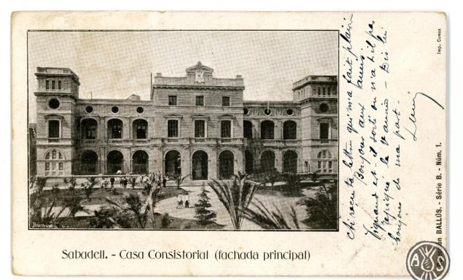Sèrie B. Núm. 1. Sabadell. Casa Consistorial (fachada principal)
