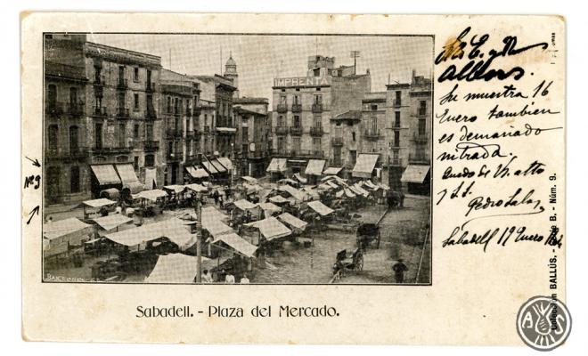 Sèrie B. Núm. 9. Sabadell. Plaza del Mercado