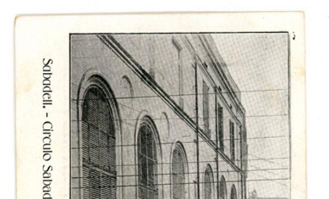 Sèrie C. Núm. 9. Sabadell. Círculo Sabadellés y vestíbulo del teatro