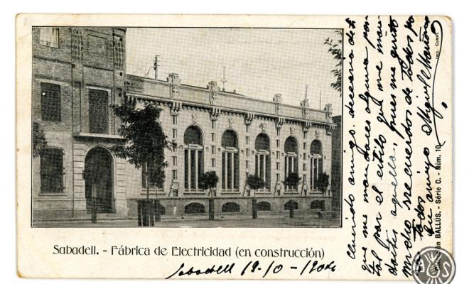 Sèrie C. Núm. 10. Sabadell. Fábrica de electricidad en construcción