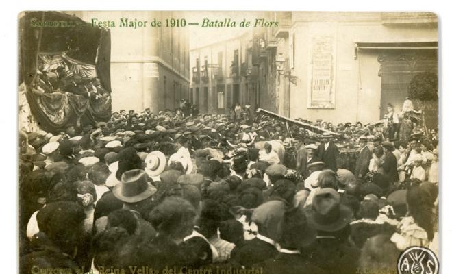 Sabadell. Festa Major de 1910. Batalla de les flors