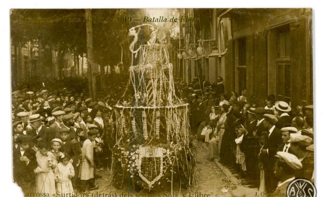 Sabadell. Festa Major de 1910. Batalla de les flors