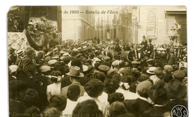 Sabadell. Festa Major de 1910. Batalla de les flors
