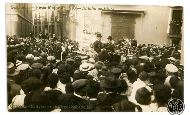 Sabadell. Festa Major de 1910. Batalla de les flors