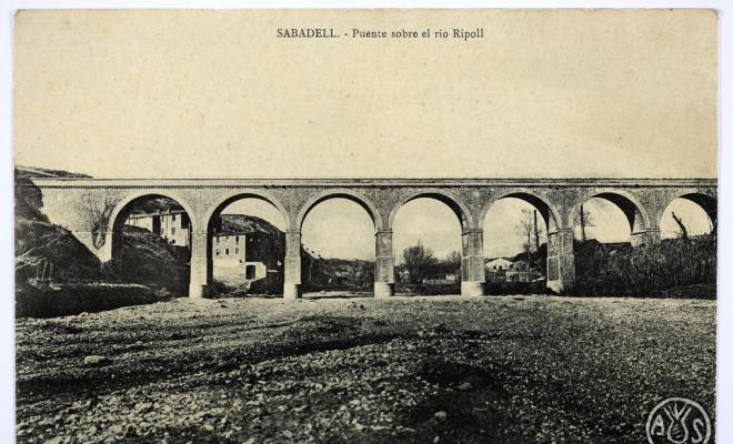Sabadell. Puente sobre el río Ripoll